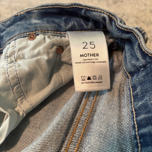 MOTHER Blue Distressed Boyfriend Jeans - Picture 3 of 7